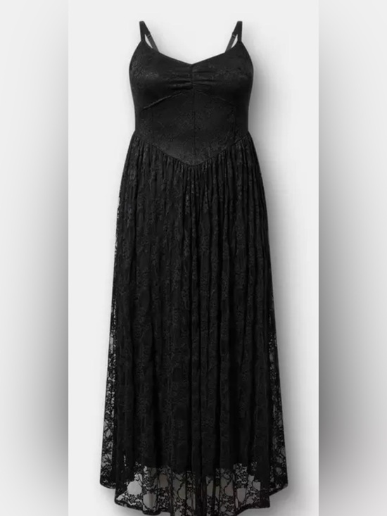 torrid Dresses & Skirts - Torrid Black Floral Lace Maxi Dress Size 3/3X NWOT